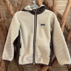 Patagonia Sherpa jacket with Hood kids unisex L size 12 girls boys pockets